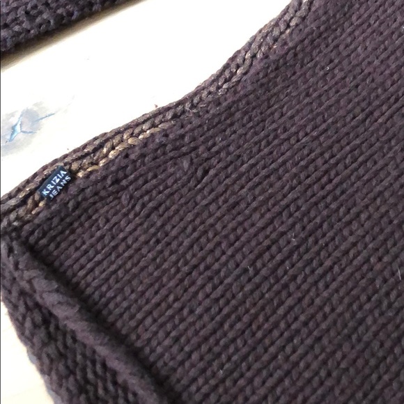 Krizia Jeans brown gold knitted sweater pullover - Picture 6 of 7
